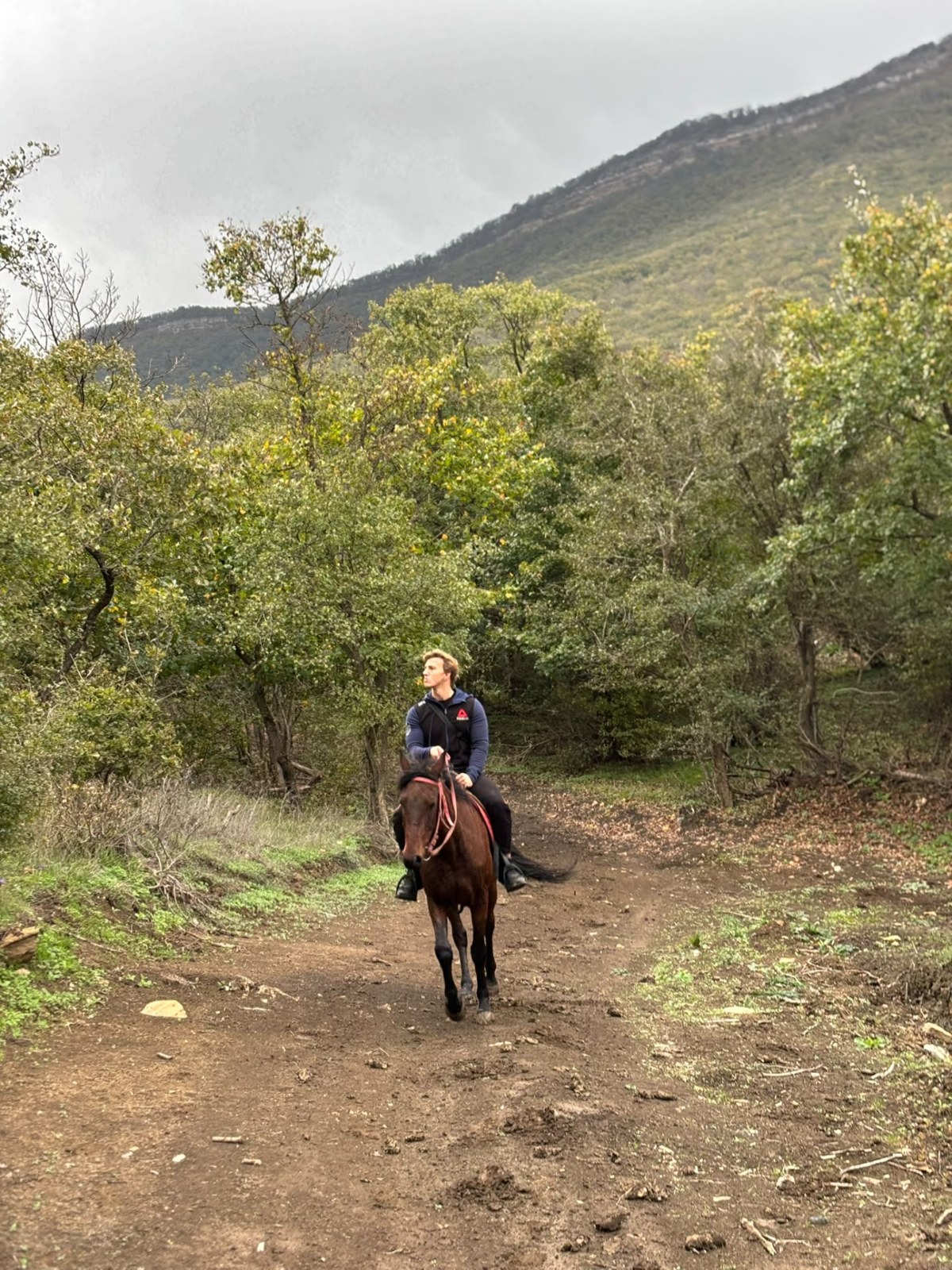 A mountain trail · optional horse riding
